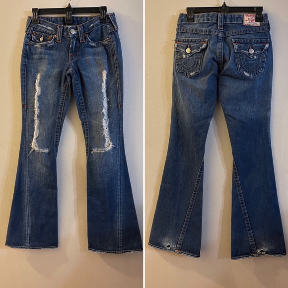 True Religion Denim - True Religion Distressed Flare Jeans